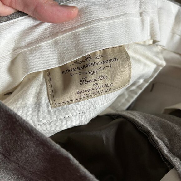 Banana Republic Wool Vitale Barberis Canonico Tapered Pants - Men's Size 31*32 - Picture 8 of 8